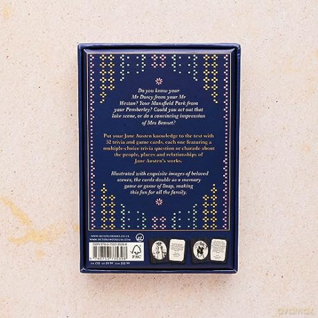 Jane Austen: A Literary Card Game: 52 Illustrated Cards With Games and Trivia - Pyramid [KSIĄŻKA]