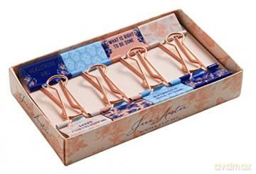 Jane Austen: Floral Patterns Binder Clips: Set of 8 (Stationery) - Insight Editions [KSIĄŻKA]