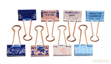 Jane Austen: Floral Patterns Binder Clips: Set of 8 (Stationery) - Insight Editions [KSIĄŻKA]