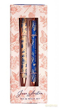 Jane Austen: Floral Pencil and Pen Set - Insight Editions [KSIĄŻKA]