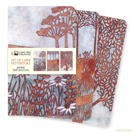 Janine Partington Set of 3 Mini Notebooks (Mini Notebook Collections) - Flame Tree Studio [KSIĄŻKA]