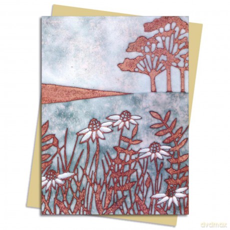 Janine Partington: Copper Foil Meadow Scene Greeting Card Pack: Pack of 6 (Greeting Cards) - Flame Tree Studio [KALENDARZ]