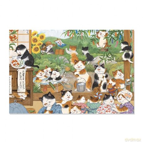 Japanese Cats - 12 Blank Note Cards: In 6 Original Illustrations by Setsu Broderick with 12 Envelopes in a Keepsake Box - Setsu Broderick [KSIĄŻKA]