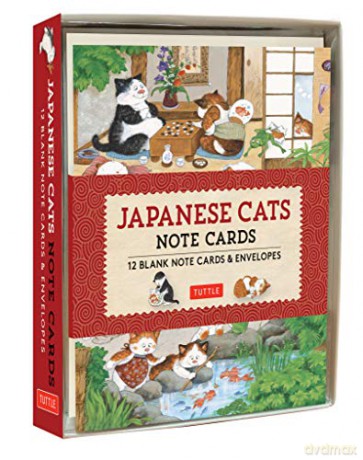Japanese Cats Note Cards: 12 Blank Note Cards and Envelopes - Tuttle Editors [KSIĄŻKA]