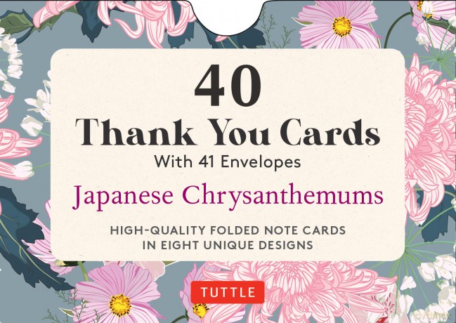 Japanese Chrysanthemums, 40 Thank You Cards with Envelopes: 4 1/2 X 3 Inch Blank Cards in 8 Unique Designs: 4 1/2 x 3 inch blank cards in 8 unique designs, envelopes included - Tuttle Studio [KSIĄŻKA]