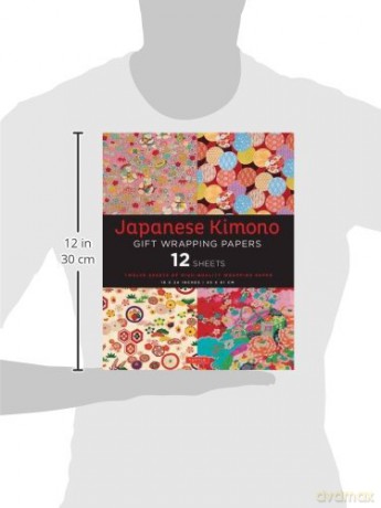 Japanese Kimono Gift Wrapping Papers: 18 x 24 inch (45 x 61 cm) Wrapping Paper [KSIĄŻKA]