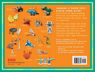 Japanese Paper Toys Kit: Origami Paper Toys That Walk, Jump, Spin, Tumble and Amaze! - Andrew Dewar [KSIĄŻKA]