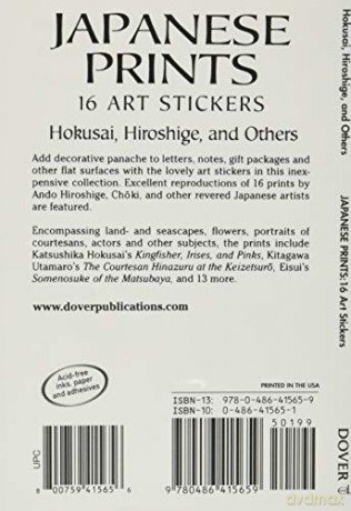 Japanese Prints: 16 Art Stickers (Dover Art Stickers) [KSIĄŻKA]