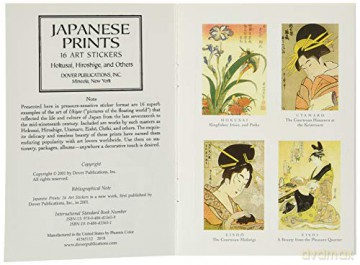 Japanese Prints: 16 Art Stickers (Dover Art Stickers) [KSIĄŻKA]