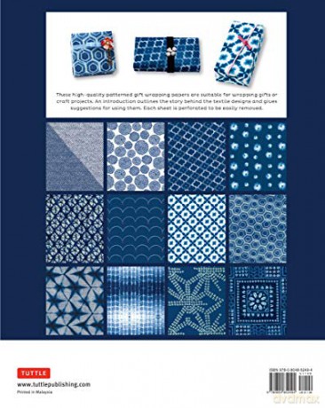 Japanese Shibori Gift Wrapping Papers: 12 Sheets of High-Quality 18 x 24 (45 x 61 cm) Wrapping Paper: 18 x 24 inch (45 x 61 cm) Wrapping Paper - Tuttle [KSIĄŻKA]