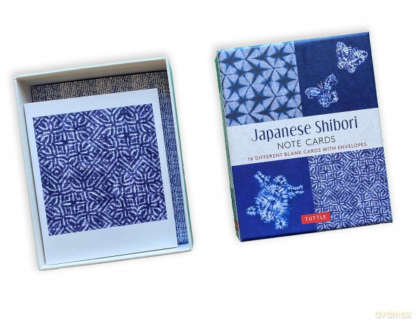 Japanese Shibori, 16 Note Cards: 16 Different Blank Cards with 17 Patterned Envelopes: 16 Different Blank Cards with 17 Patterned Envelopes in a Keepsake Box! [KSIĄŻKA]