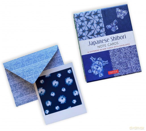 Japanese Shibori, 16 Note Cards: 16 Different Blank Cards with 17 Patterned Envelopes: 16 Different Blank Cards with 17 Patterned Envelopes in a Keepsake Box! [KSIĄŻKA]