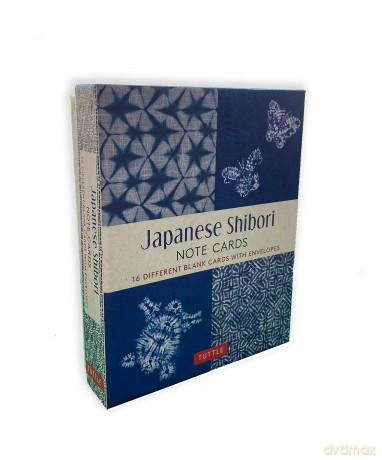 Japanese Shibori, 16 Note Cards: 16 Different Blank Cards with 17 Patterned Envelopes: 16 Different Blank Cards with 17 Patterned Envelopes in a Keepsake Box! [KSIĄŻKA]