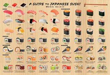 Japanese Sushi Jigsaw Puzzle: 1,000 Pieces: Finished Size 29 in X 20 inch (73.7 x 50.8 cm) [PUZZLE]