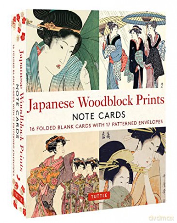 Japanese Woodblock Prints, 16 Note Cards: 16 Different Blank Cards with 17 Patterned Envelopes: 16 Different Blank Cards with 17 Patterned Envelopes in a Keepsake Box! [KSIĄŻKA]