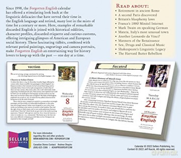 Jeff Kacirk's Forgotten English 2023 Calendar: A Daily Calendar of Vanishing Vocabulary & Folklore (BOXEDDAILY 365 DAY COMBINED) - Jeffrey Kacirk [KALENDARZ]