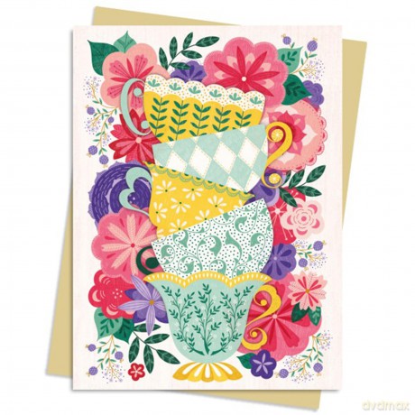 Jenny Zemanek: Teacups Greeting Card Pack: Pack of 6 (Greeting Cards) - Flame Tree Studio [KSIĄŻKA]