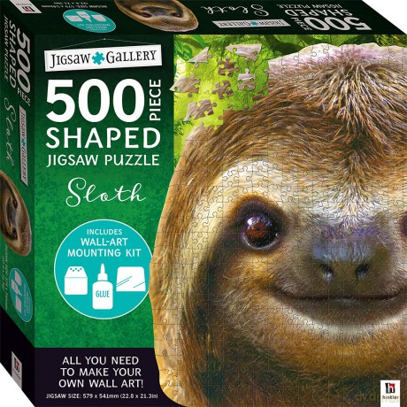Jigsaw Gallery 500-piece Shaped Jigsaw: Sloth - Hinkler Pty Ltd [PUZZLE]