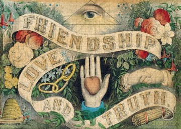 John Derian Paper Goods: Friendship, Love, and Truth 1,000-Piece Puzzle: 1,000-pieces - John Derian [KSIĄŻKA]