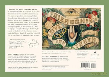John Derian Paper Goods: Friendship, Love, and Truth 1,000-Piece Puzzle: 1,000-pieces - John Derian [KSIĄŻKA]