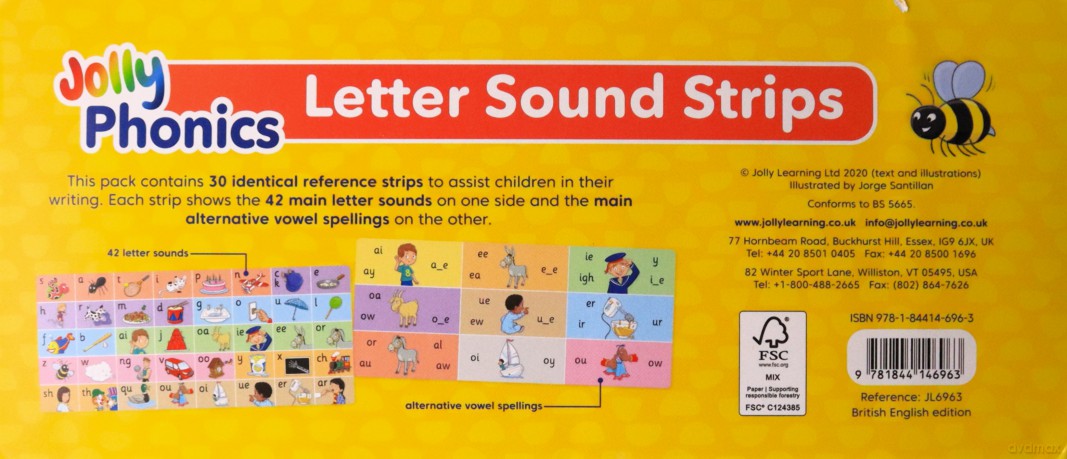 Jolly Phonics Letter Sound Strips: in Precursive Letters - Sara Wernham [KSIĄŻKA]