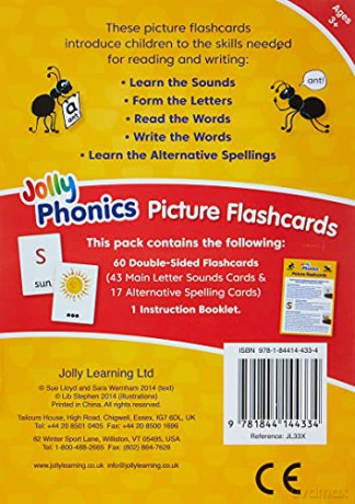 Jolly Phonics Picture Flash Cards: in Precursive Letters - Sara Wernham [KSIĄŻKA]