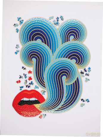 Jonathan Adler 750 Piece Lips Shaped Puzzle - Galison [PUZZLE]