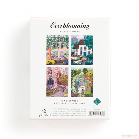 Joy Laforme Everblooming Blank Greeting Card Assortment: 16 notecards - Galison [KSIĄŻKA]