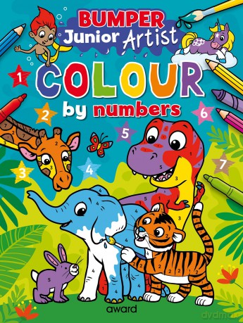 Junior Artist Bumper Colour By Numbers (Bumper Colouring Books) - Angela Hewitt [KSIĄŻKA]