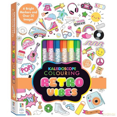 Kaleidoscope Colouring Kit Retro Vibes - Hinkler Pty Ltd [KSIĄŻKA]
