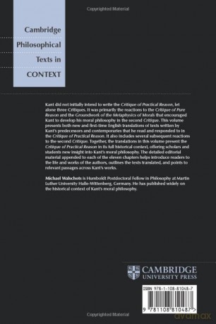 Kant's Critique of Practical Reason: Background Source Materials (Cambridge Philosophical Texts in Context) - Michael Walschots [KSIĄŻKA]