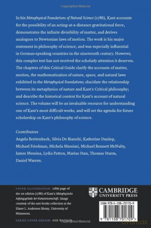 Kant's Metaphysical Foundations of Natural Science: A Critical Guide (Cambridge Critical Guides) - Michael Bennett McNulty [KSIĄŻKA]