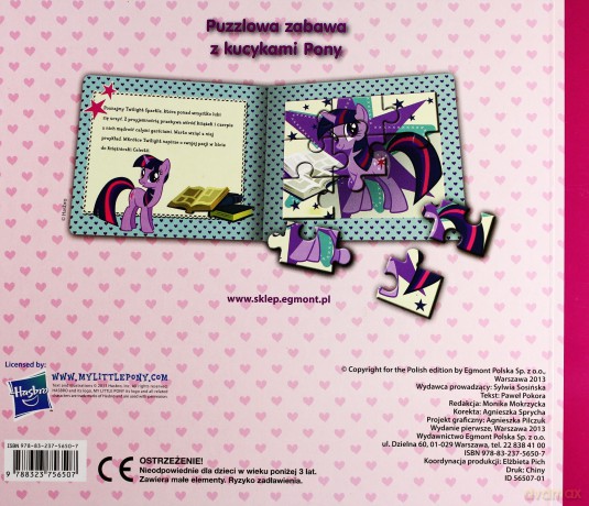 Puzzlowa Książeczka Niezwykłe Listy My Little Pony Tw - Paweł Pokora [KSIĄŻKA]
