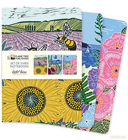 Kate Heiss Set of 3 Midi Notebooks (Midi Notebook Collections) - Flame Tree Studio [KSIĄŻKA]