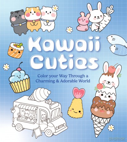 Kawaii Cuties: Color Your Way Through a Charming and Adorable World - More Than 100 Pages To Color! (Chartwell Coloring Books) - Editors of Chartwell Books [KSIĄŻKA]