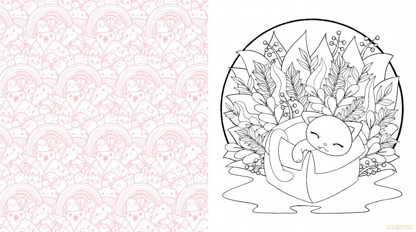 Kawaii Cuties: Color Your Way Through a Charming and Adorable World - More Than 100 Pages To Color! (Chartwell Coloring Books) - Editors of Chartwell Books [KSIĄŻKA]