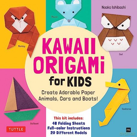 Kawaii Origami for Kids Kit: Create Adorable Paper Animals, Cars and Boats! Includes 48 Folding Sheets and Full-color Instructions - Naoko Ishibashi [KSIĄŻKA]