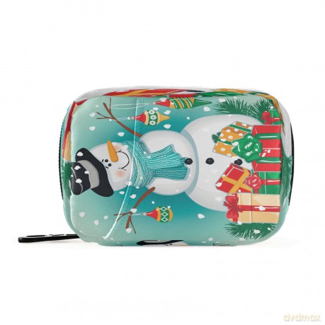 Kigai Christmas Snowman Pill Case, Portable Weekly Daily Pill Case Bag Organizer with Zipper for Vitamins Medicine Supplements Travel Family Business [KSIĄŻKA]