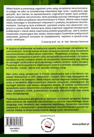 Rynek Usług Zarządzania Nieruchomościami - Katarzyna Najbar [KSIĄŻKA]