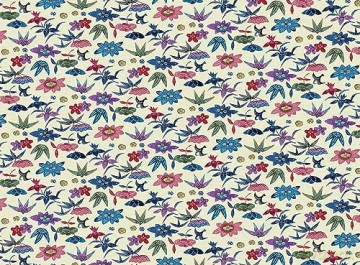 Kimono Flowers Gift Wrapping Papers - 12 sheets: 18 X 24 Inch (45 X 61 CM) High-Quality Wrapping Paper: 18 X 24 Inch (45 X 61 CM) Wrapping Paper Sheets - Tuttle Studio [KSIĄŻKA]