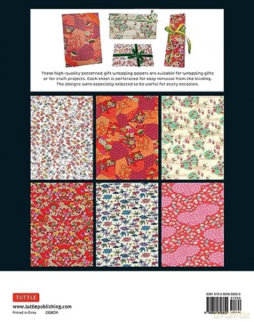 Kimono Flowers Gift Wrapping Papers - 12 sheets: 18 X 24 Inch (45 X 61 CM) High-Quality Wrapping Paper: 18 X 24 Inch (45 X 61 CM) Wrapping Paper Sheets - Tuttle Studio [KSIĄŻKA]