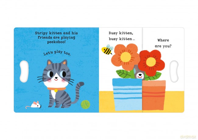 Kitten, Kitten, PEEKABOO: With grab-and-pull pages and a mirror (Peekaboo!, 6) - Campbell Books [KSIĄŻKA]