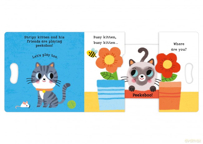Kitten, Kitten, PEEKABOO: With grab-and-pull pages and a mirror (Peekaboo!, 6) - Campbell Books [KSIĄŻKA]