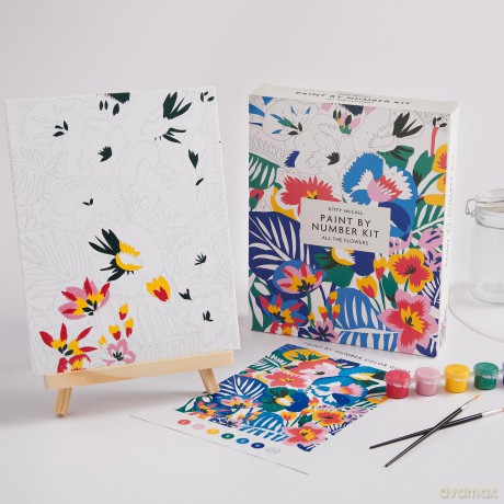 Kitty McCall All the Flowers Paint By Number Kit: 2 - Galison [KSIĄŻKA]