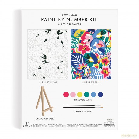 Kitty McCall All the Flowers Paint By Number Kit: 2 - Galison [KSIĄŻKA]