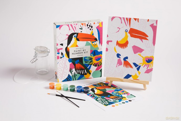 Kitty McCall Toucan Paint By Number Kit: 1 - Galison [KSIĄŻKA]