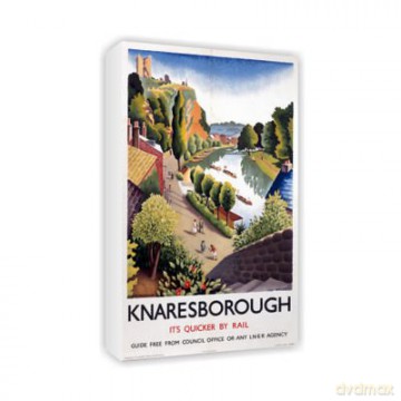 Knaresborough It's Quicker By Rail LNER - Art Canvas - 60x80cm [KSIĄŻKA]