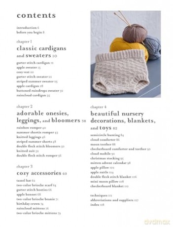 Knitting for Babies and Toddlers: 35 projects to make: Timeless patterns for clothes, blankets, and nursery decorations - Amy Philip [KSIĄŻKA]