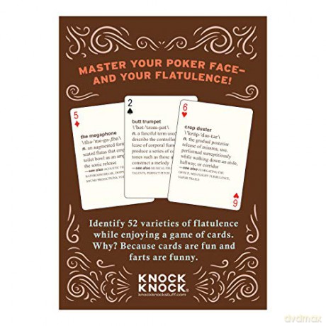 Knock Knock 52 Farts Playing Cards Deck, Adult-Humor Playing Cards (AKA Not Kiddo Friendly!): Playing Card Set - Knock Knock [KSIĄŻKA]