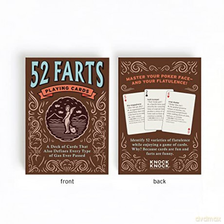 Knock Knock 52 Farts Playing Cards Deck, Adult-Humor Playing Cards (AKA Not Kiddo Friendly!): Playing Card Set - Knock Knock [KSIĄŻKA]